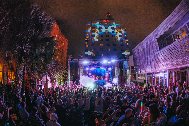 SLS Hotel transformed with Multimedia Spectacular Supported by Ai Media Server at Miami Week